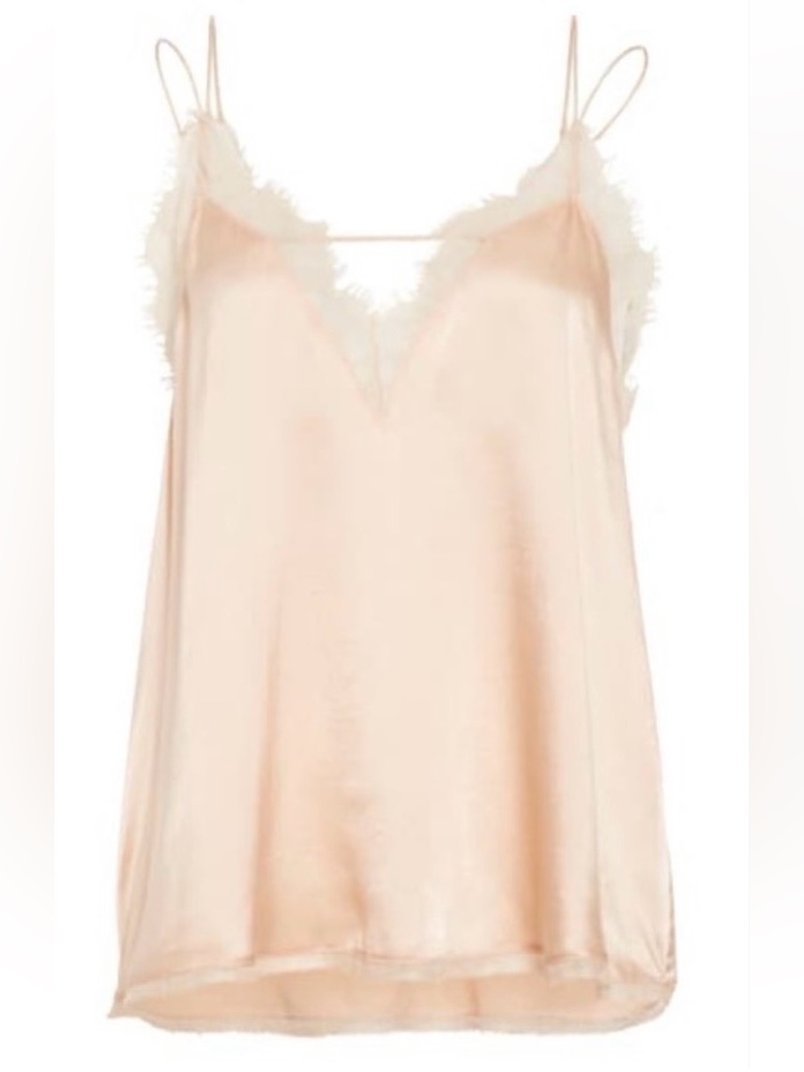 Like New - Iro Dusty Rose Berlana Silk And Lace Camisole (Xl)